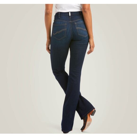 Ariat Women's Blue High Rise Ballary Boot Cut Jeans Size 27R - Picture 2 of 11